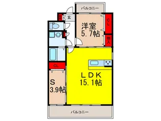 Casa天神【4階】の間取り