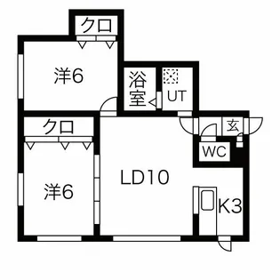 ライズ2・1【2階】の間取り