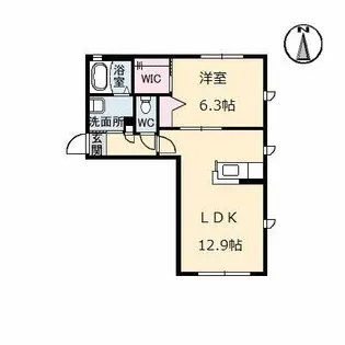 沖洲 清流荘 2【1階】の間取り