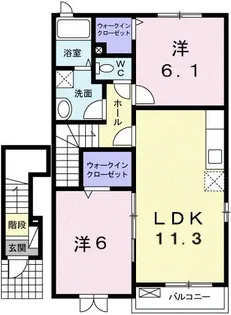 センチュリープレイス【2階】の間取り