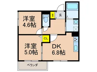 Sbacco C棟【3階】の間取り