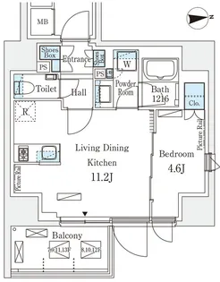 プライムガーデン恵比寿南【10階】の間取り