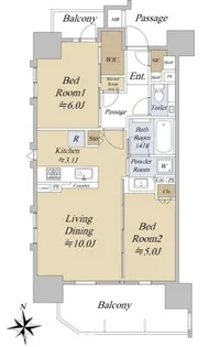 アクシルコート早稲田【4階】の間取り