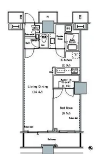 THE TOKYO TOWERS MIDTOWER【29階】の間取り