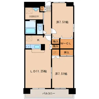 ミリリアントシルフ【5階】の間取り