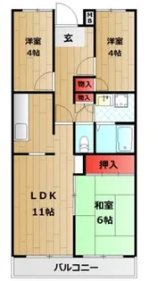 カサベルデ加古川【1階】の間取り