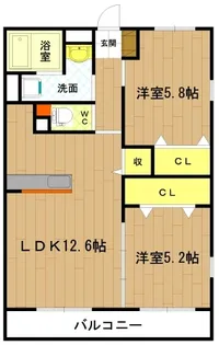 プランドール【2階】の間取り