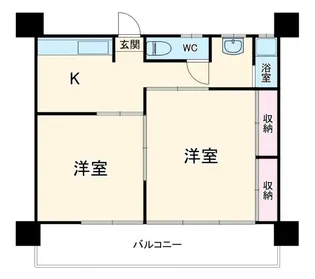 コスモスハイツ【1階】の間取り