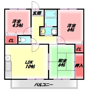 クレールコート【1階】の間取り