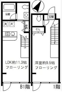 グランアセット月島【1階】の間取り