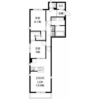 パステル・ブラン【1階】の間取り