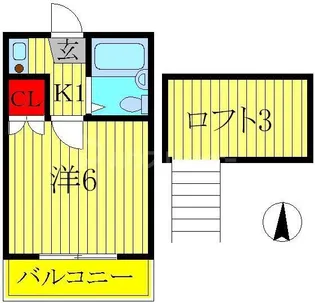 シャンブルハイツ【2階】の間取り