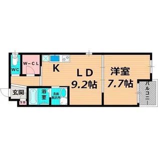 リバーヴィレッジ赤川【3階】の間取り