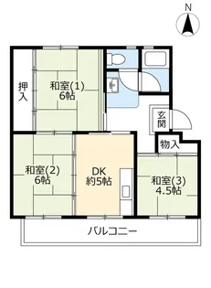 UR富田【4階】の間取り