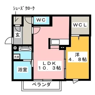 ステラ みよし【1階】の間取り