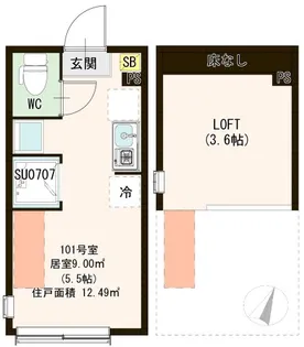 ウイングMK綾瀬【1階】の間取り