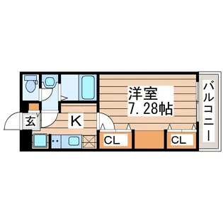 リブリ・エスポワール表柴田【1階】の間取り