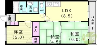 ベルトピア西明石7【4階】の間取り