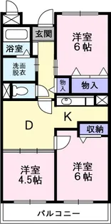 ブランドール板原【1階】の間取り