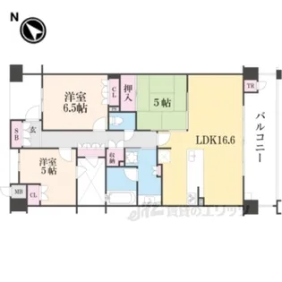 ジ・アーバネックス京都松ヶ崎【2階】の間取り