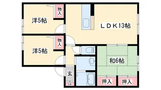 ディアスヒラツK【2階】の間取り