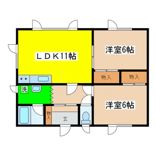 田所アパート【2階】の間取り