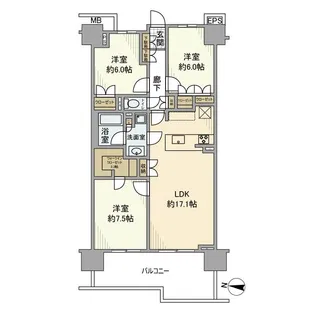ガレリアヴェ ル【3階】の間取り