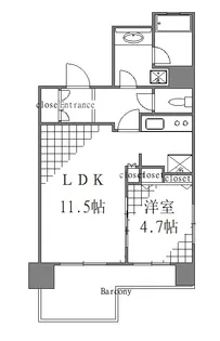 CITY SPIRE三ノ輪【6階】の間取り