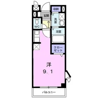 ウエストリバー北伊丹【2階】の間取り