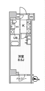 ジェノヴィア三ノ輪スカイガーデン【4階】の間取り