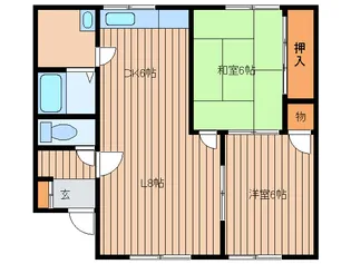 ハイツ川吉A【2階】の間取り