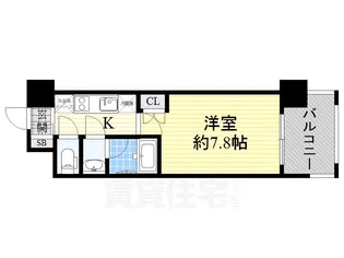 パークフラッツ江坂【9階】の間取り