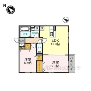 サンタローザ【2階】の間取り