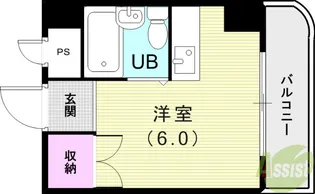シャトー第7神戸【7階】の間取り