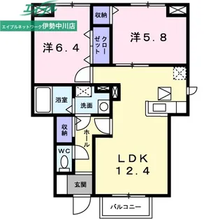 シャルマンT2 B棟【1階】の間取り