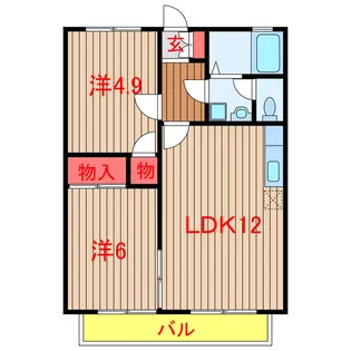 グレース田喜野井I・II・III【2階】の間取り