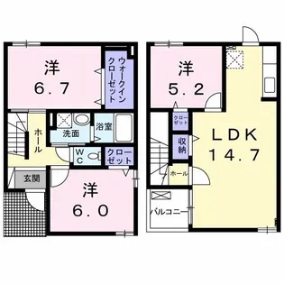 サンテラス山本II【1階】の間取り