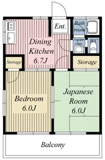 サンライズ中村3号棟【2階】の間取り