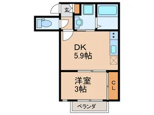 SMILEAX博多EASTIII【2階】の間取り