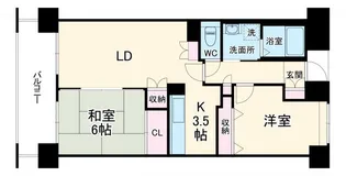 コーポレート稲毛海岸【11階】の間取り