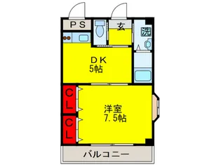 グッドライフ長原【2階】の間取り