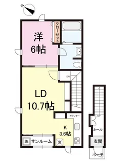 La terre richeI(ラテールリッシュ)【2階】の間取り