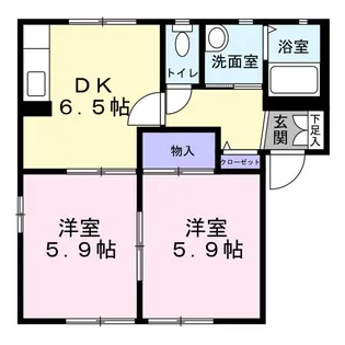 クレール大坂A【2階】の間取り