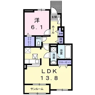 ボヌール彩C【1階】の間取り