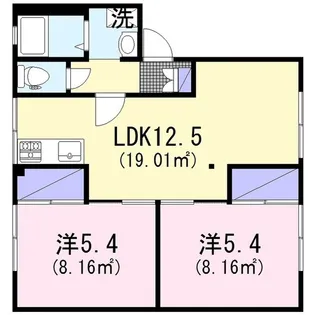 カルム福田【1階】の間取り