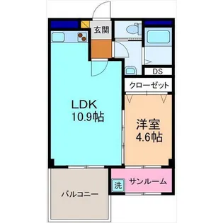 ファーストアヴェニュー長土塀【2階】の間取り