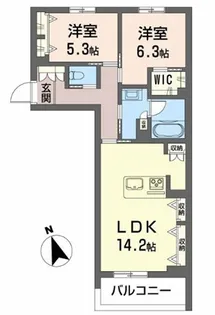 サンシャインSTN【4階】の間取り