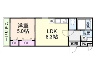 フジパレス新森V番館【3階】の間取り