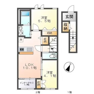 ヴァンベール【2階】の間取り