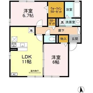 プロヴァンス高尾台【1階】の間取り